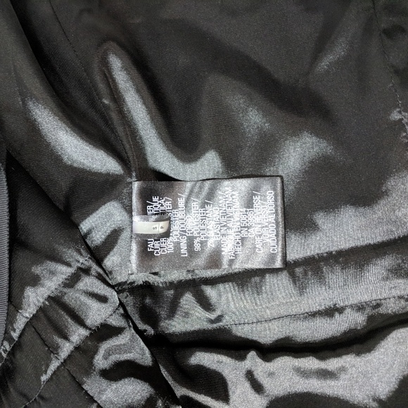 NWOT TAHARI Faux Fur Vest Cinch Waist Black Gray Chinchilla Size Small - Picture 6 of 8